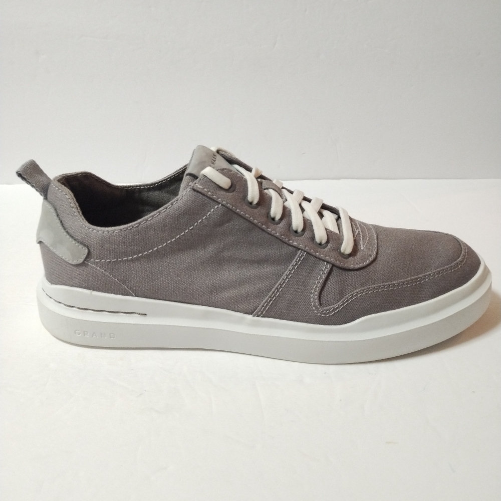 COLE HAAN Men's GrandPro Rally Court Canvas Storm Sz 9M Gray Men's Sneakers